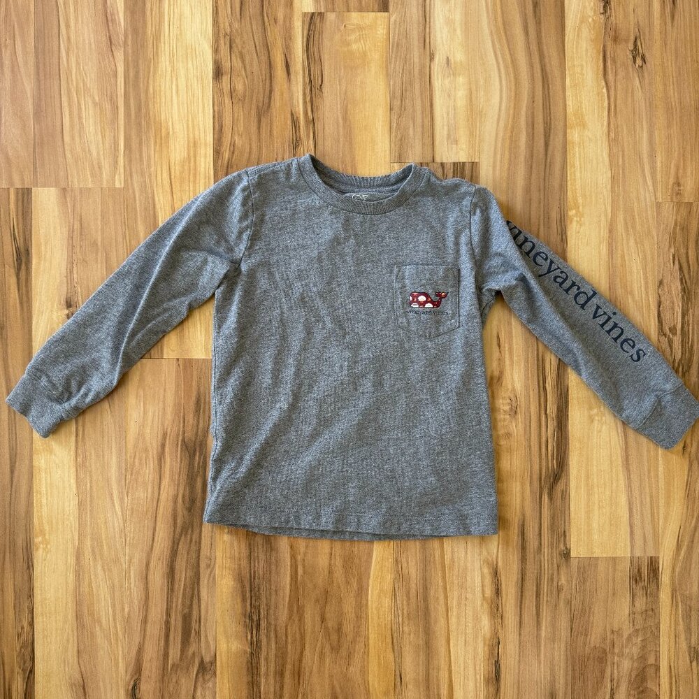 Vineyard Vines Kid 4T Basketball Long Sleeve Whale Tee
